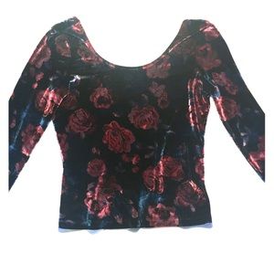 Velvet 3/4 sleeve top